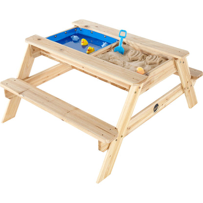 Plum Surfside Sand & Water Wooden Picnic Table by Plum — kids activity toy for outdoor play and birthday gifts - image 1