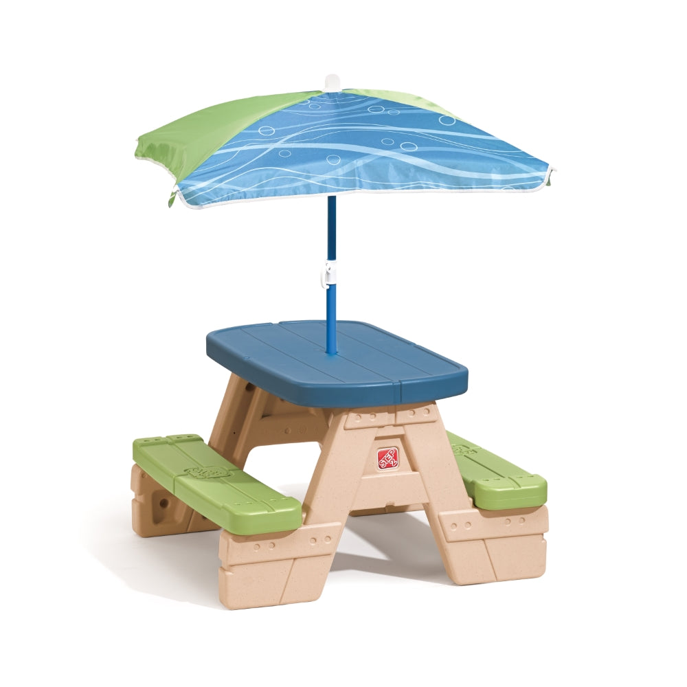 Sit & Play Picnic Table With Umbrella by Step2 — kids activity toy for outdoor play and birthday gifts - image 3