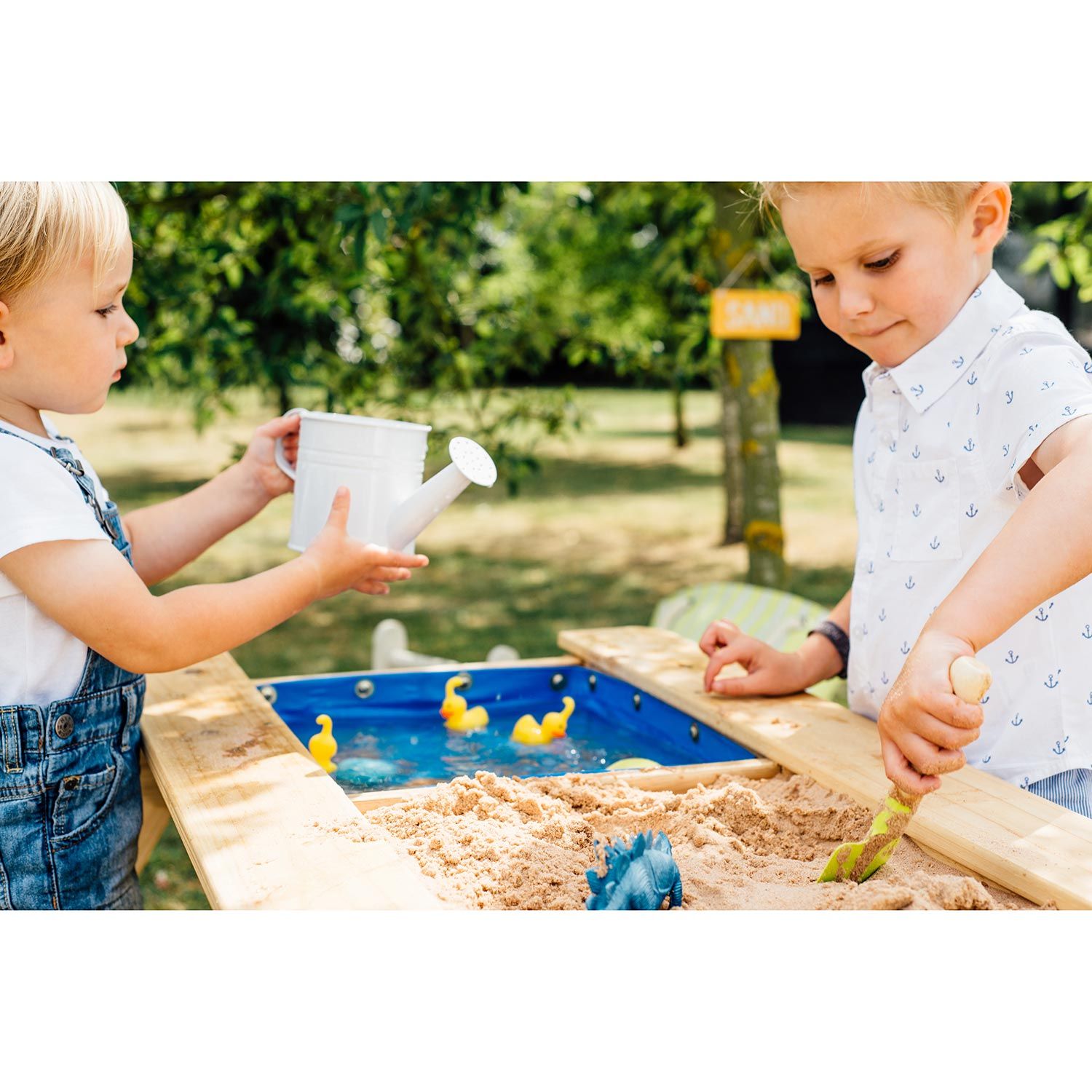 Plum Surfside Sand & Water Wooden Picnic Table by Plum — kids activity toy for outdoor play and birthday gifts - image 6