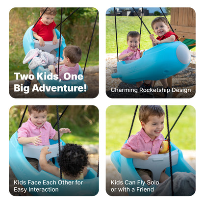 Rocket Swing For Two by Step2 — kids activity toy for outdoor play and birthday gifts - image 9
