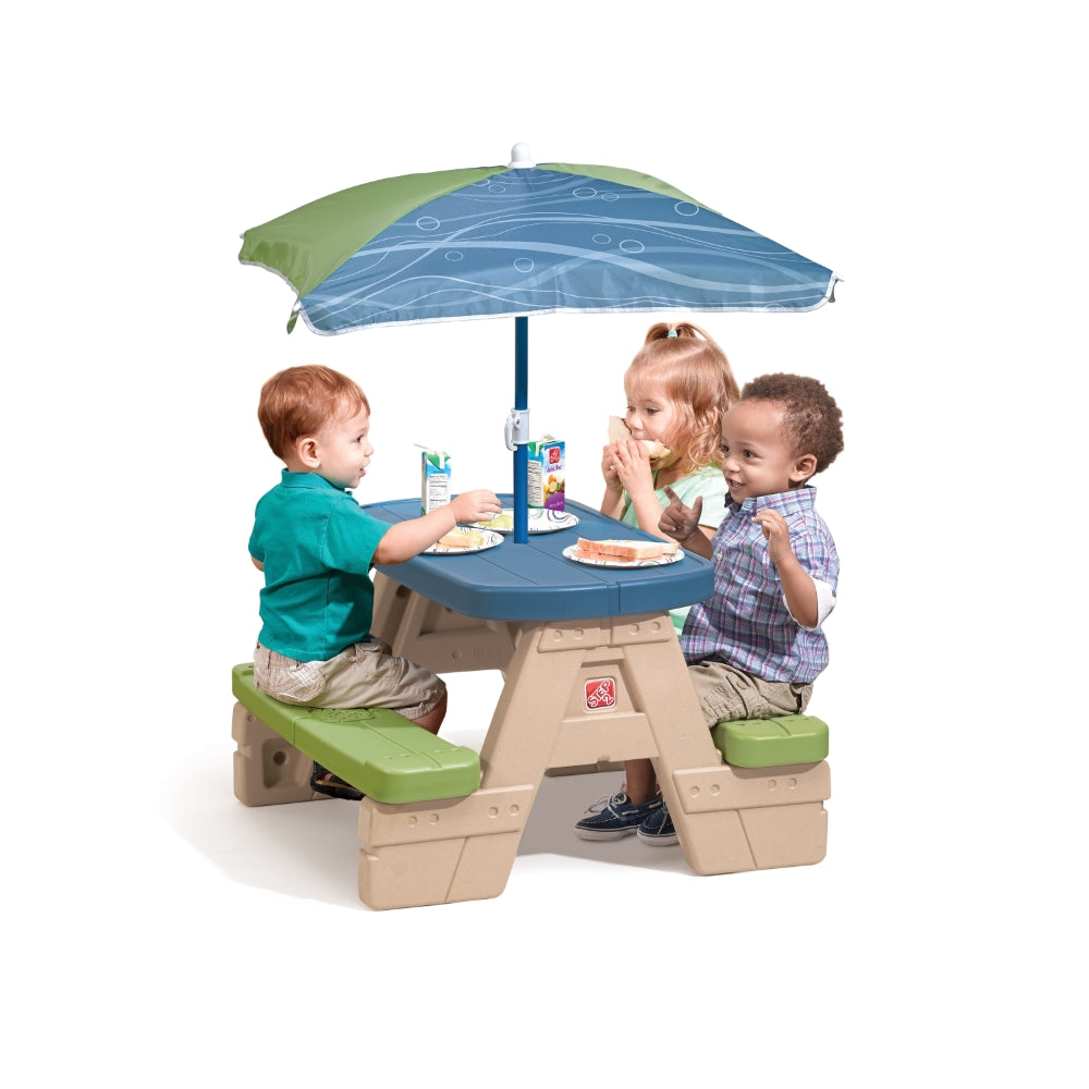 Sit & Play Picnic Table With Umbrella by Step2 — kids activity toy for outdoor play and birthday gifts - image 4
