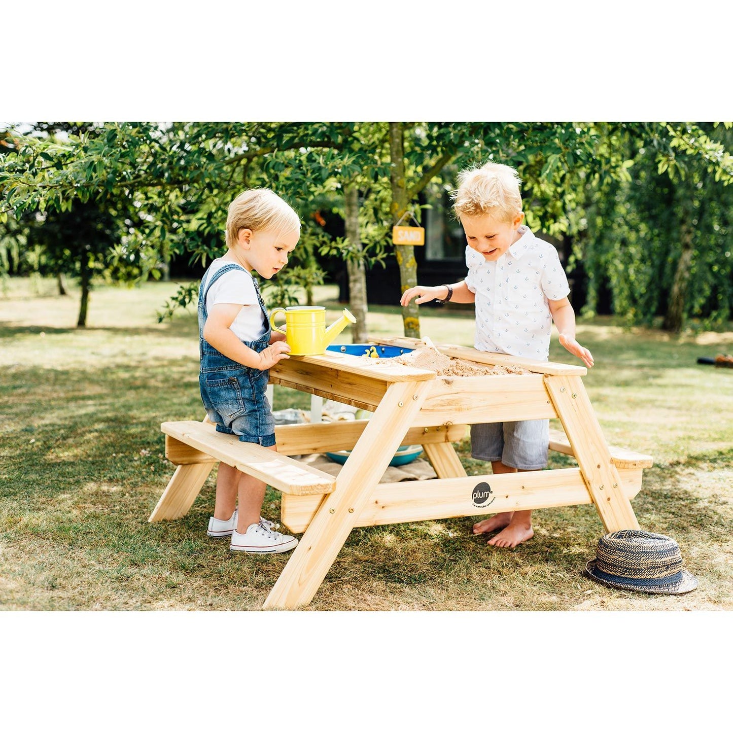 Plum Surfside Sand & Water Wooden Picnic Table by Plum — kids activity toy for outdoor play and birthday gifts - image 4