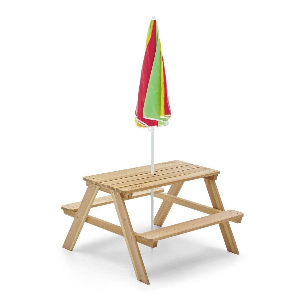 Plum Rectangular Picnic Table With Parasol (Natural) by Plum — kids activity toy for outdoor play and birthday gifts - image 2