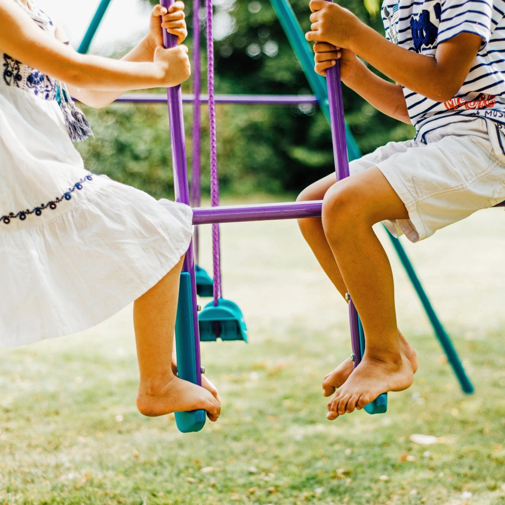 Plum Helios Metal Single Swing And Glider Set - kids toy for playdates, birthdays, and active play - image 4