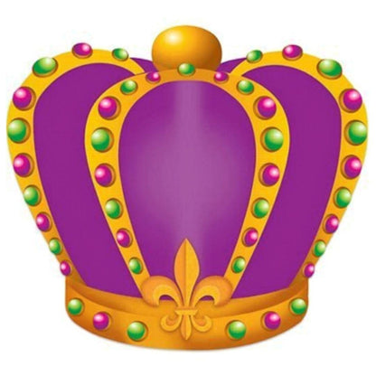 Large Mardi Gras Crown Cutout Decoration