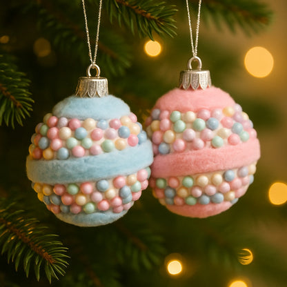 Christmas Candy Balls Tree Hangings - 6PC