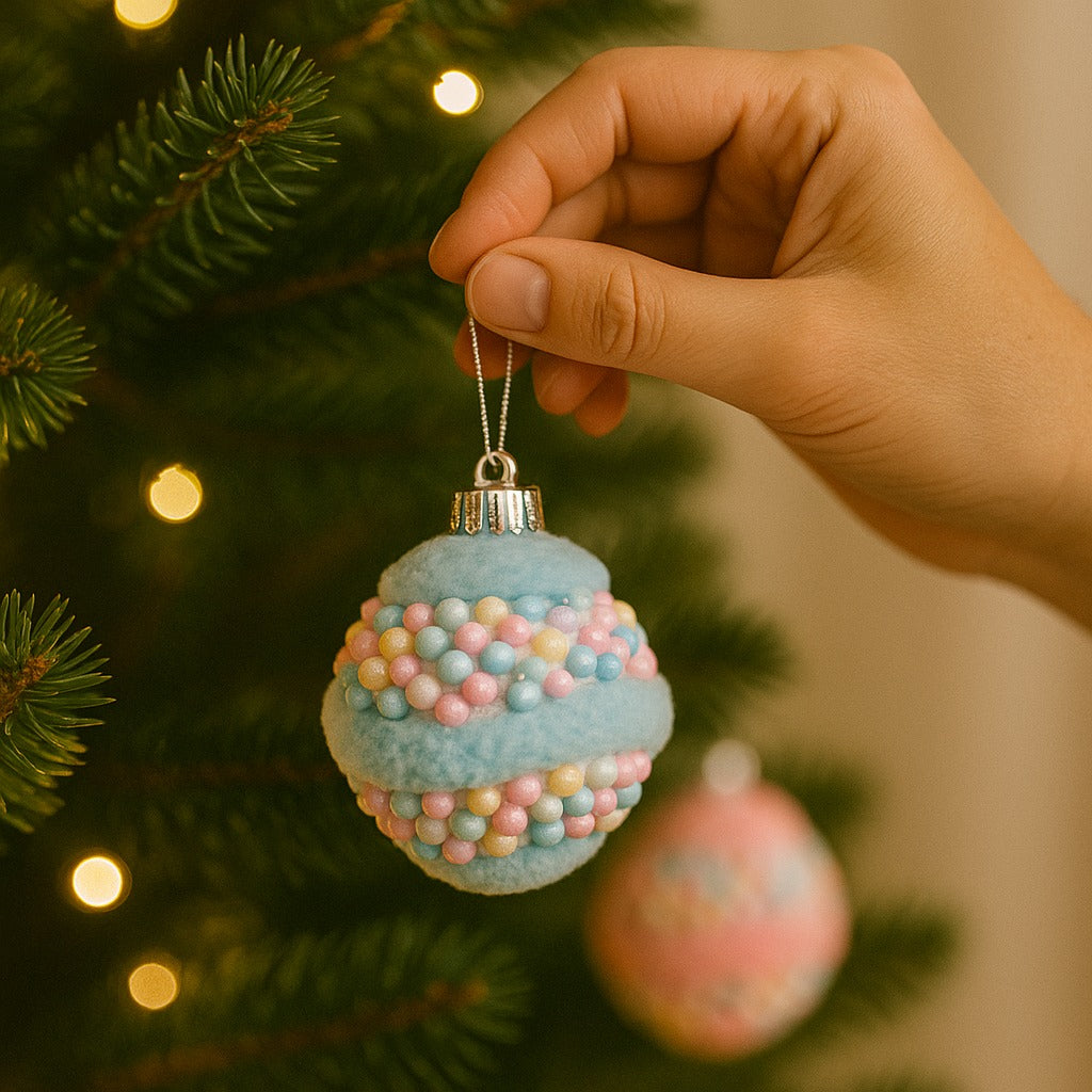 Christmas Candy Balls Tree Hangings - 6PC