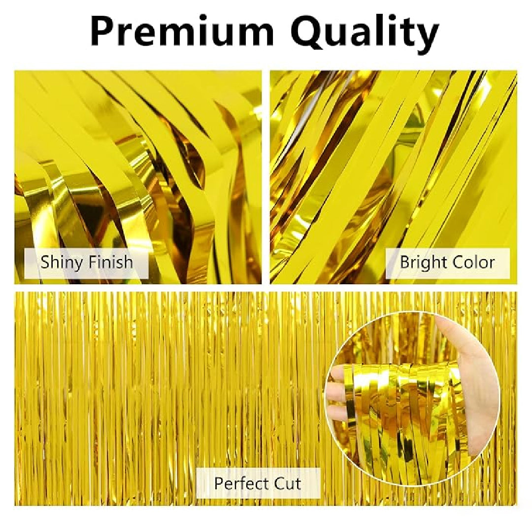 Gold Foil Curtain 7FT X 3 FT