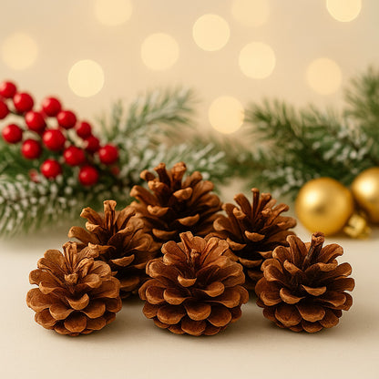 Pine Cone Hanging for Tree Decorations - 8PC