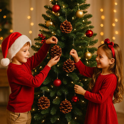 Pine Cone Hanging for Tree Decorations - 8PC