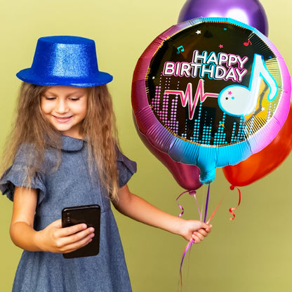 Neon Happy Birthday Balloon - 18 inches - 1PC