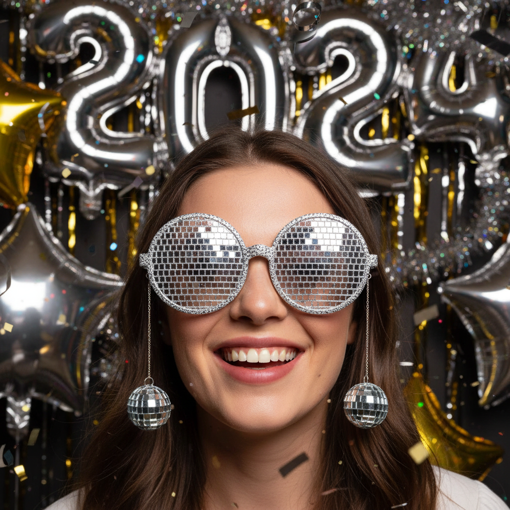 Disco Ball Hanging Shades - New Year's Eve Photo Booth