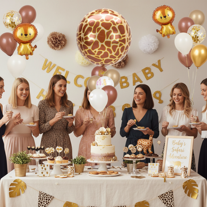 Giraffe Print Orbz Balloon - Animal Print Baby Shower