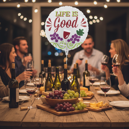 Life Is Good Balloon - Wine Tasting Party