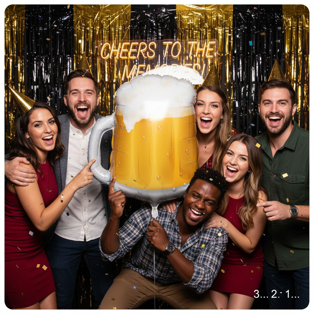 Beer Mug Balloon - Friends Photo Booth