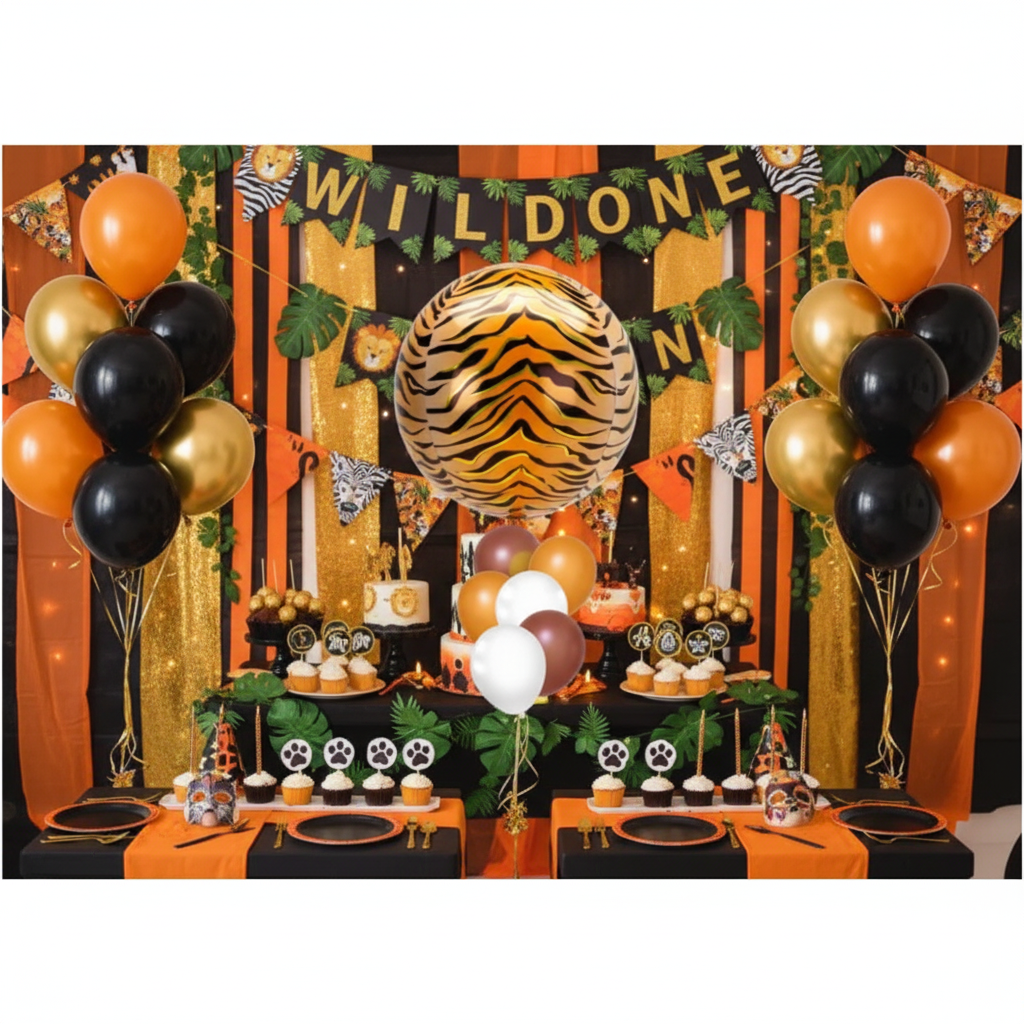 Leopard Print Orbz Balloon - Safari Birthday Party