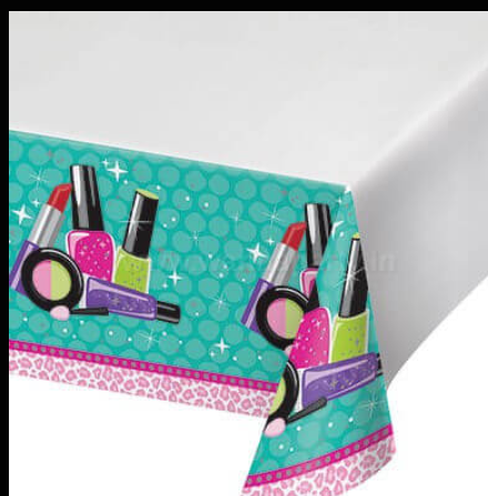 Glitzy Girl Plastic Tablecover 54" x 102" - 1PC