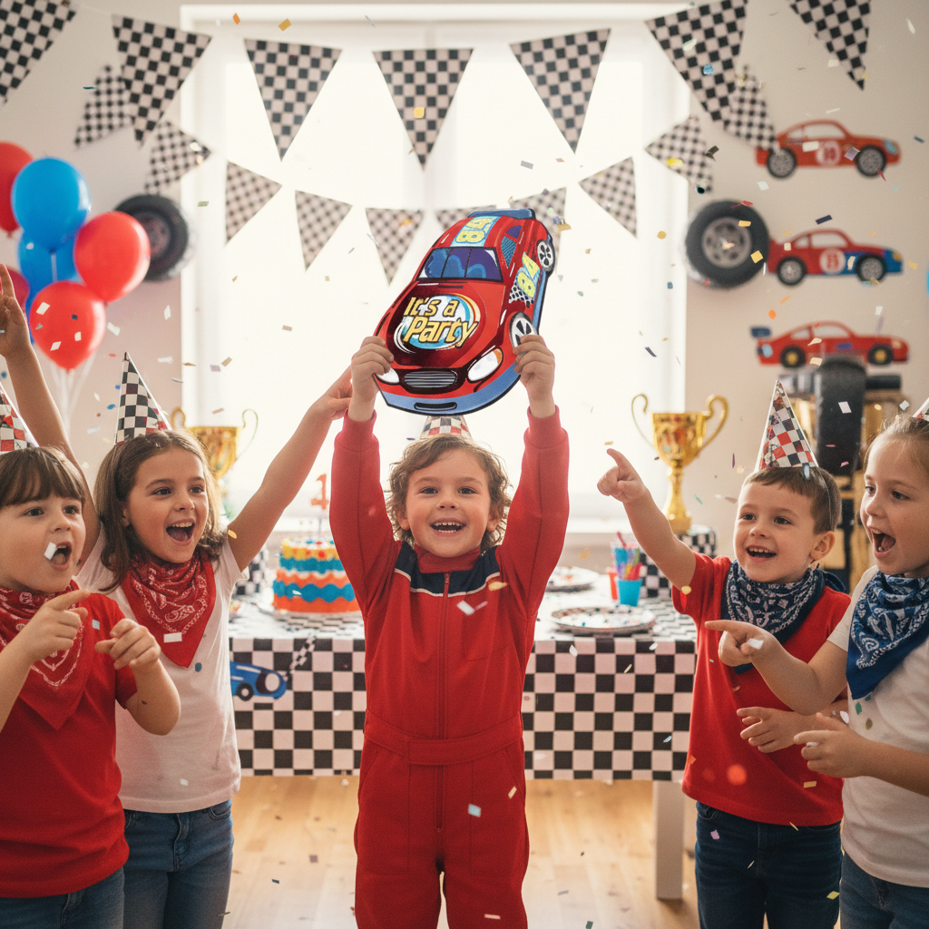 Race Car Jumbo Party Invitations at Kids Race Car Birthday Party