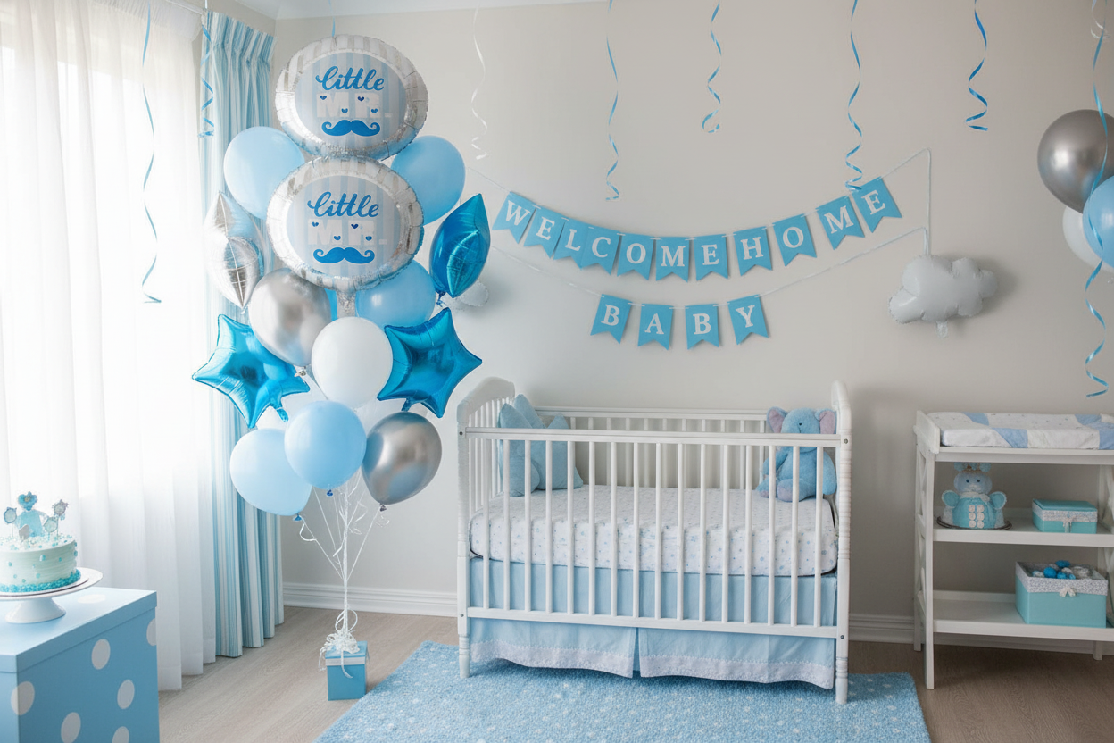Little Mr Balloon - Welcome Home Balloon Bouquet