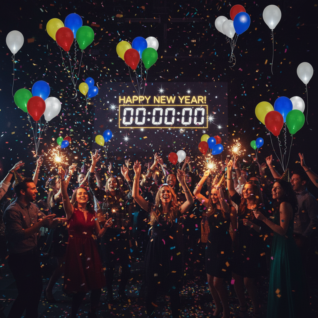LED Light Up Balloons - New Year Eve Countdown Party