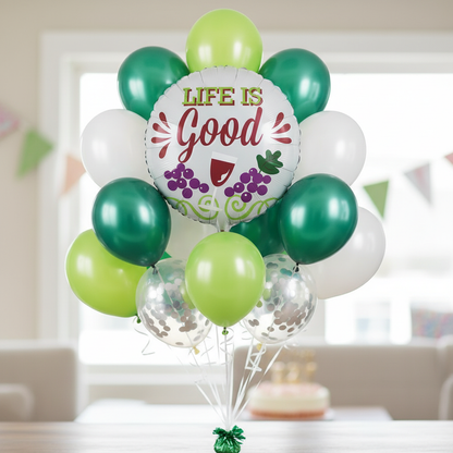 Life Is Good Balloon - Milestone Birthday Bouquet
