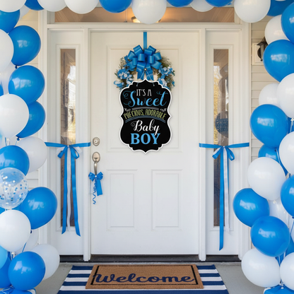 It's a Sweet Baby Boy Sign at Home Welcome Decoration