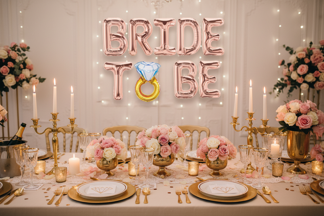 Bride To Be Balloon - Engagement Party Table