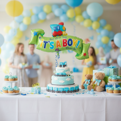 It's a Boy Banner Balloon - Dessert Table Centrepiece