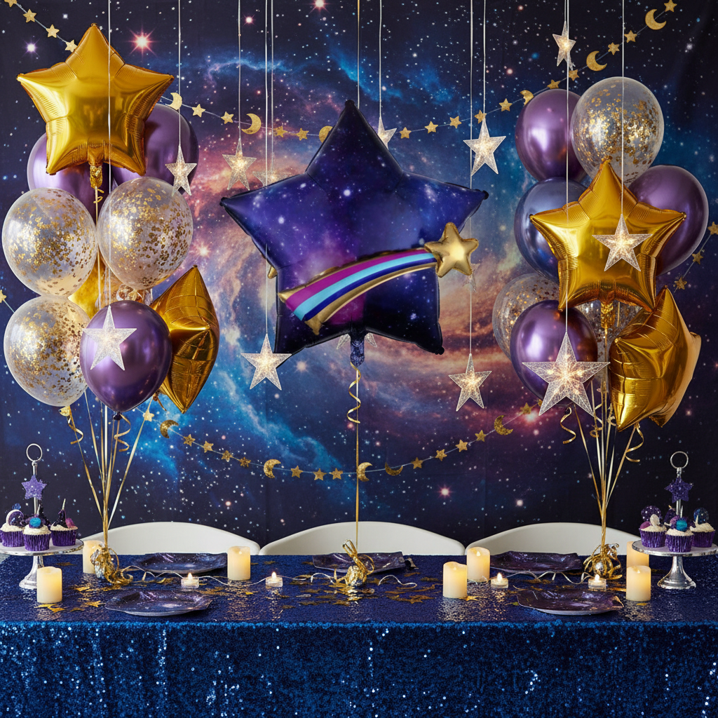 Celestial Star Balloon - Galaxy Birthday Party