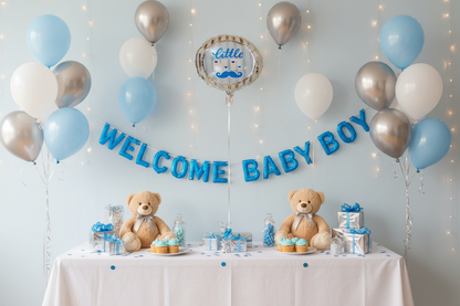 Little Mr Balloon - Baby Shower Party Setup