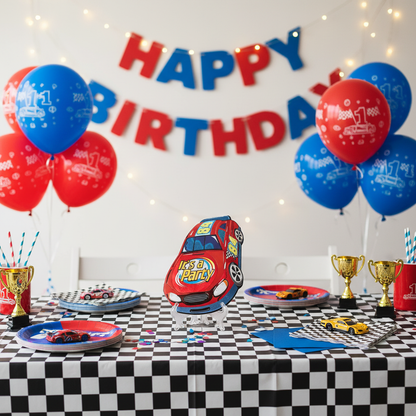 Race Car Jumbo Party Invitations at Kids Race Car Birthday Party Table Setup