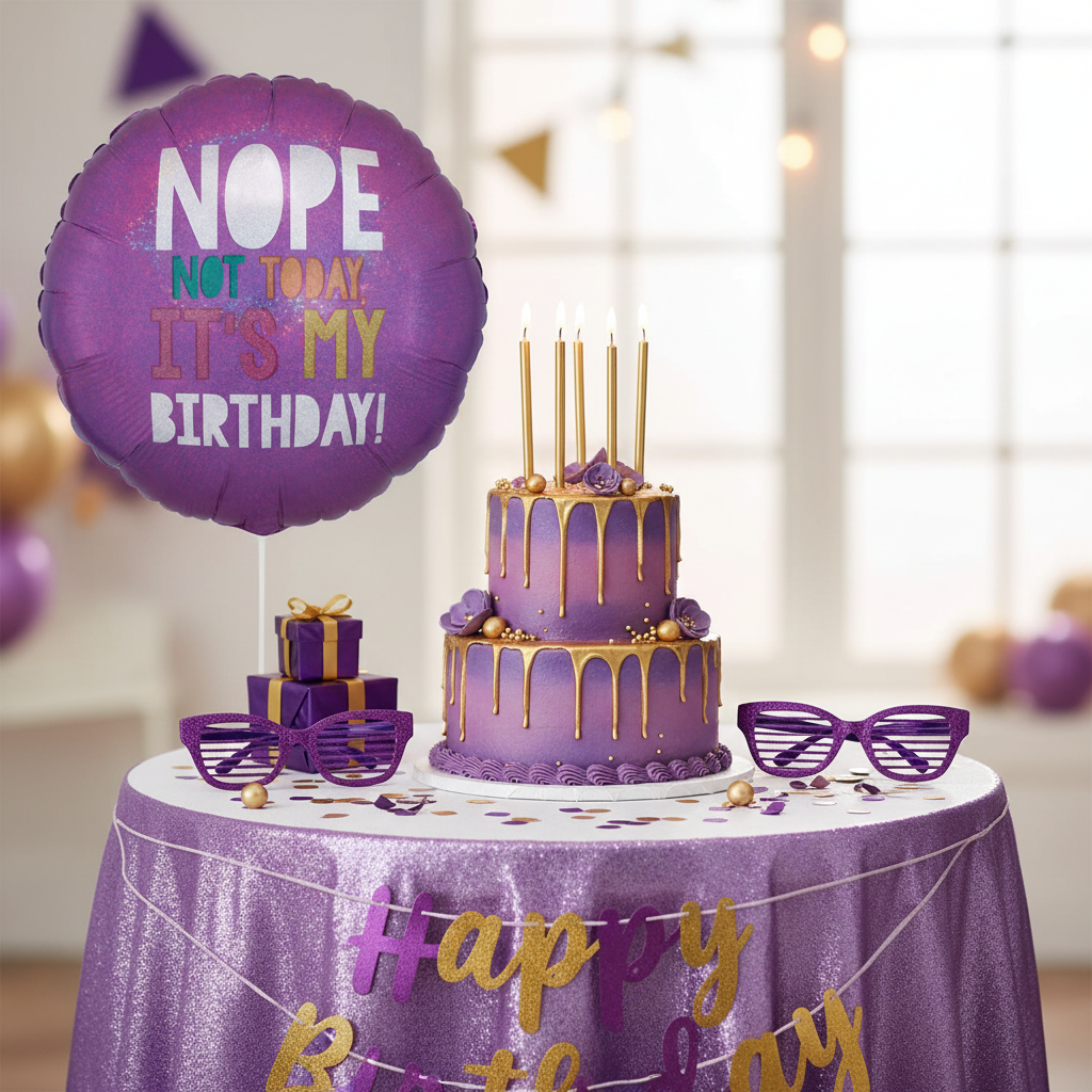 NOPE Birthday Balloon - Cake Table Centrepiece