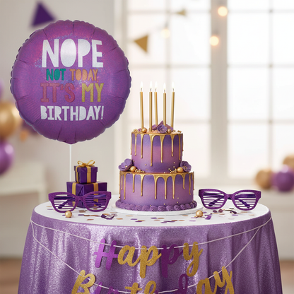 NOPE Birthday Balloon - Cake Table Centrepiece