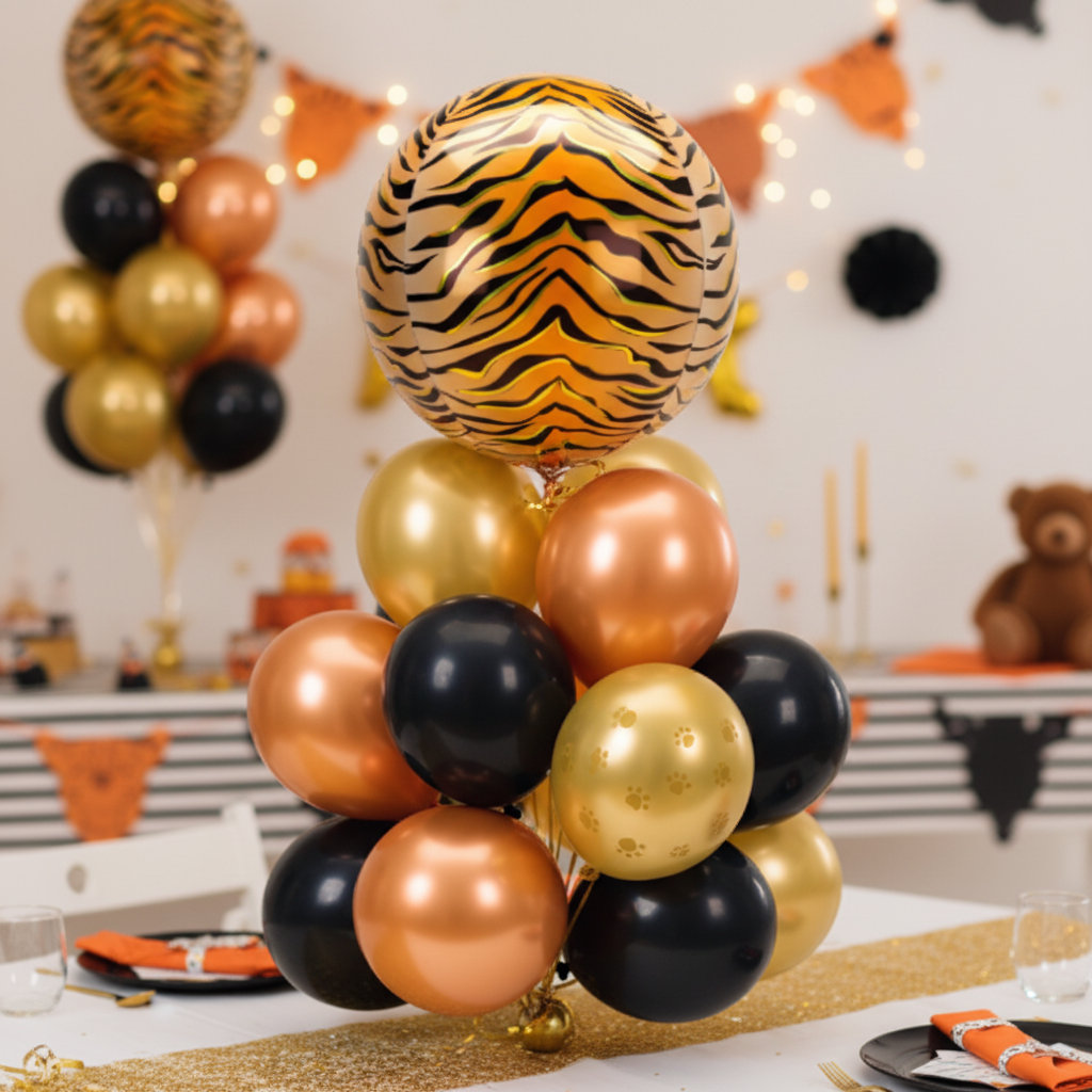 Leopard Print Orbz Balloon - Balloon Bouquet Centrepiece