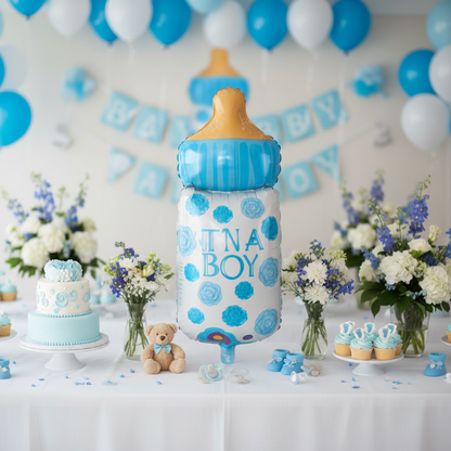 It's a Boy Baby Bottle Balloon - Dessert Table Centrepiece