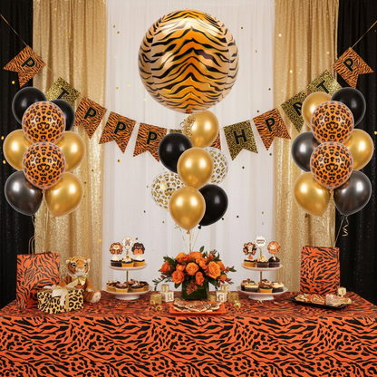 Leopard Print Orbz Balloon - Animal Print Baby Shower