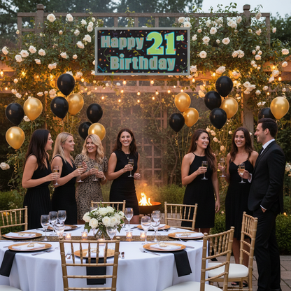 Happy 21st Birthday Banner - Outdoor 21st Birthday