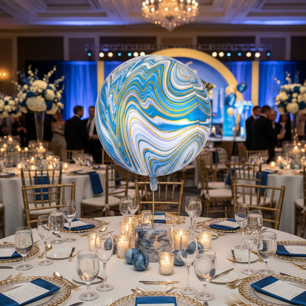 Blue Marble Orbz Balloon - Corporate Event Gala