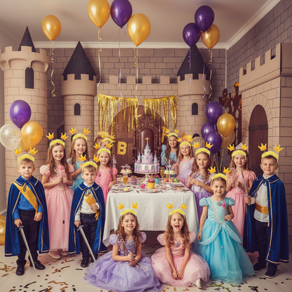 Crown Shaped Headband worn at Royal Themed Kids Party