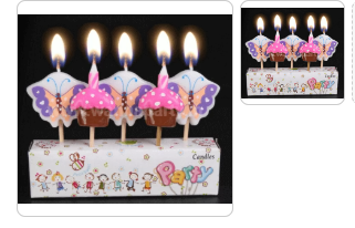 Sweet Butterfly Candle - 5PC