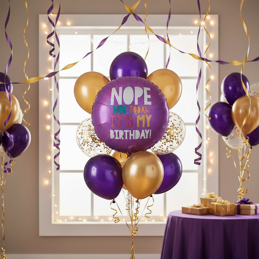 NOPE Birthday Balloon - Balloon Bouquet Room Decoration
