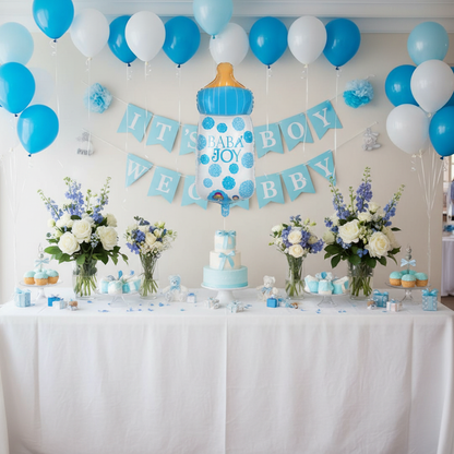 It's a Boy Baby Bottle Balloon - Baby Shower Party Setup