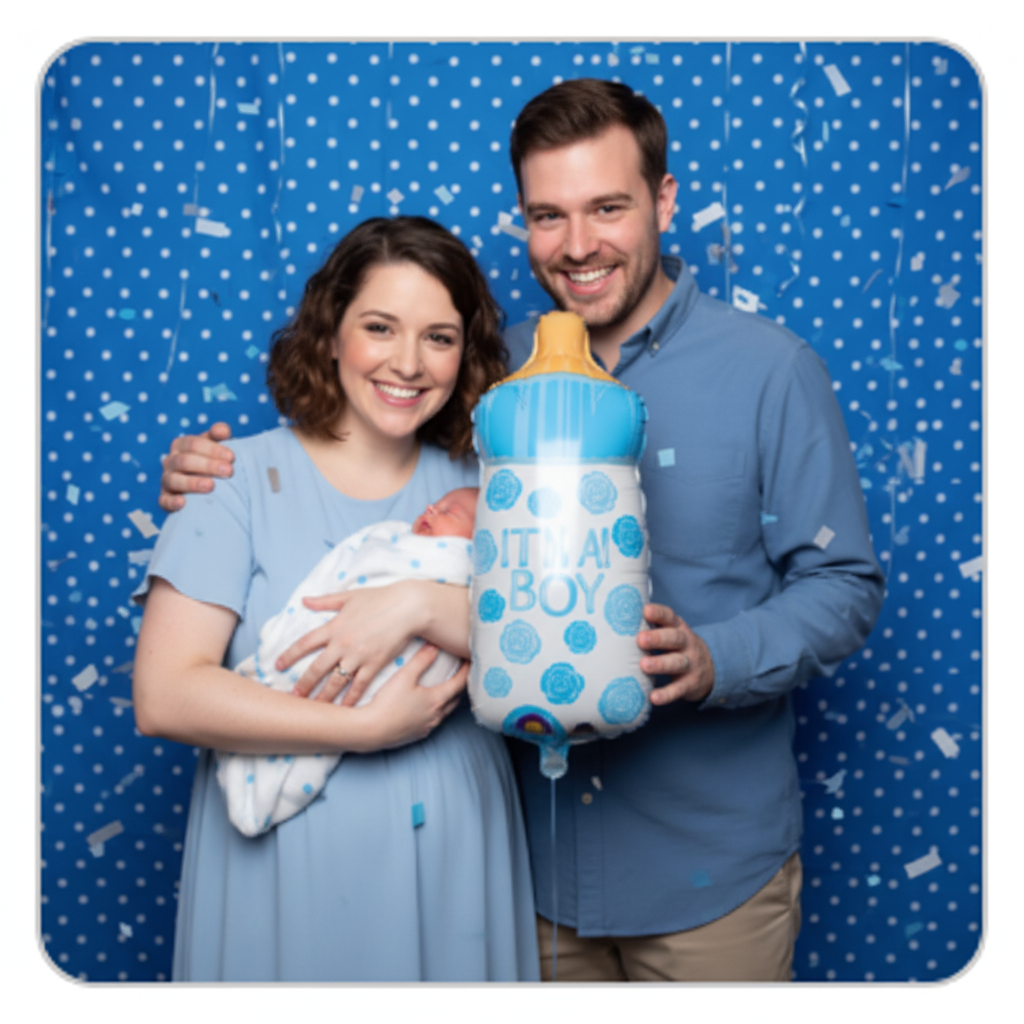 It's a Boy Baby Bottle Balloon - Parents Photo Booth