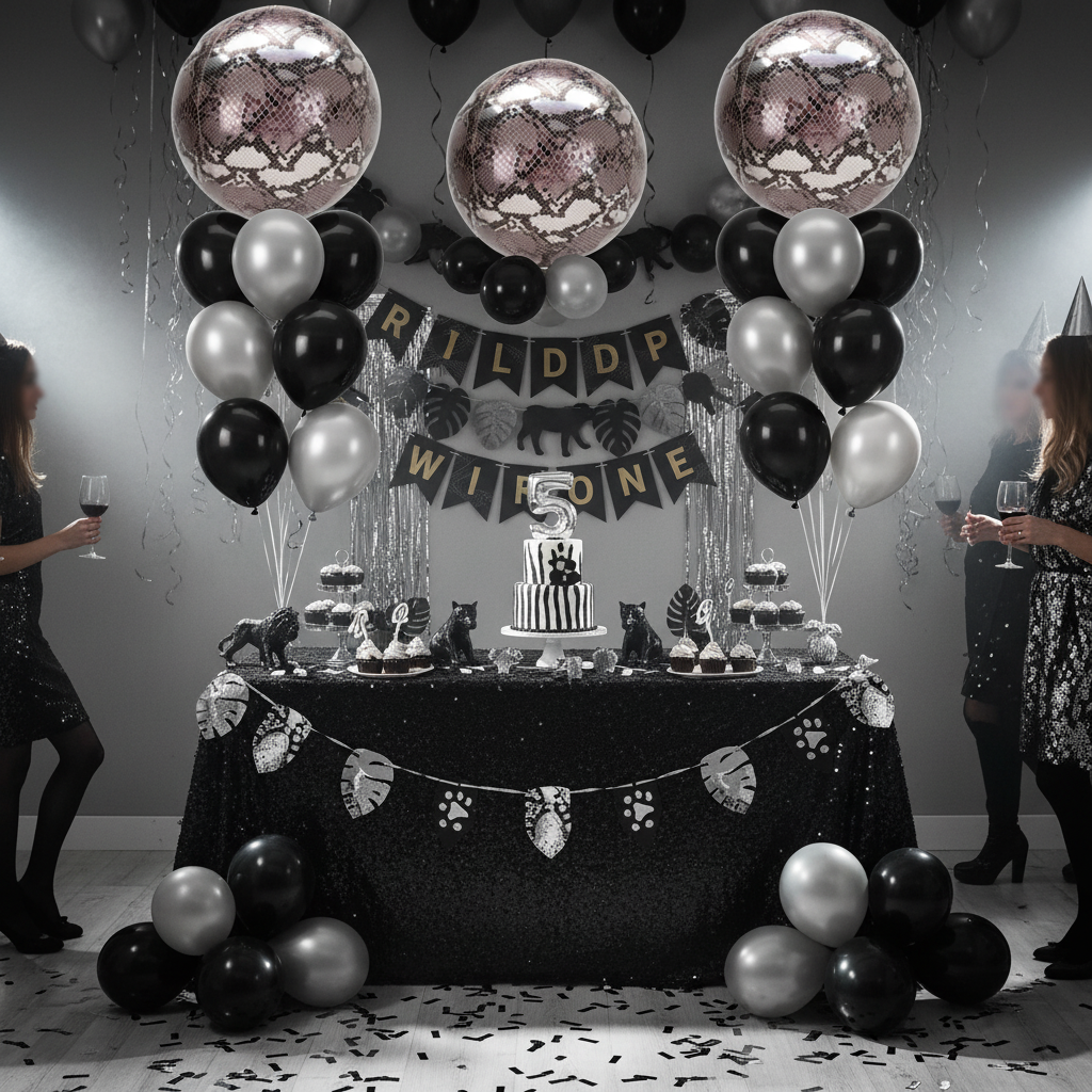 Snake Print Orbz Balloon - Wild Animal Birthday Party