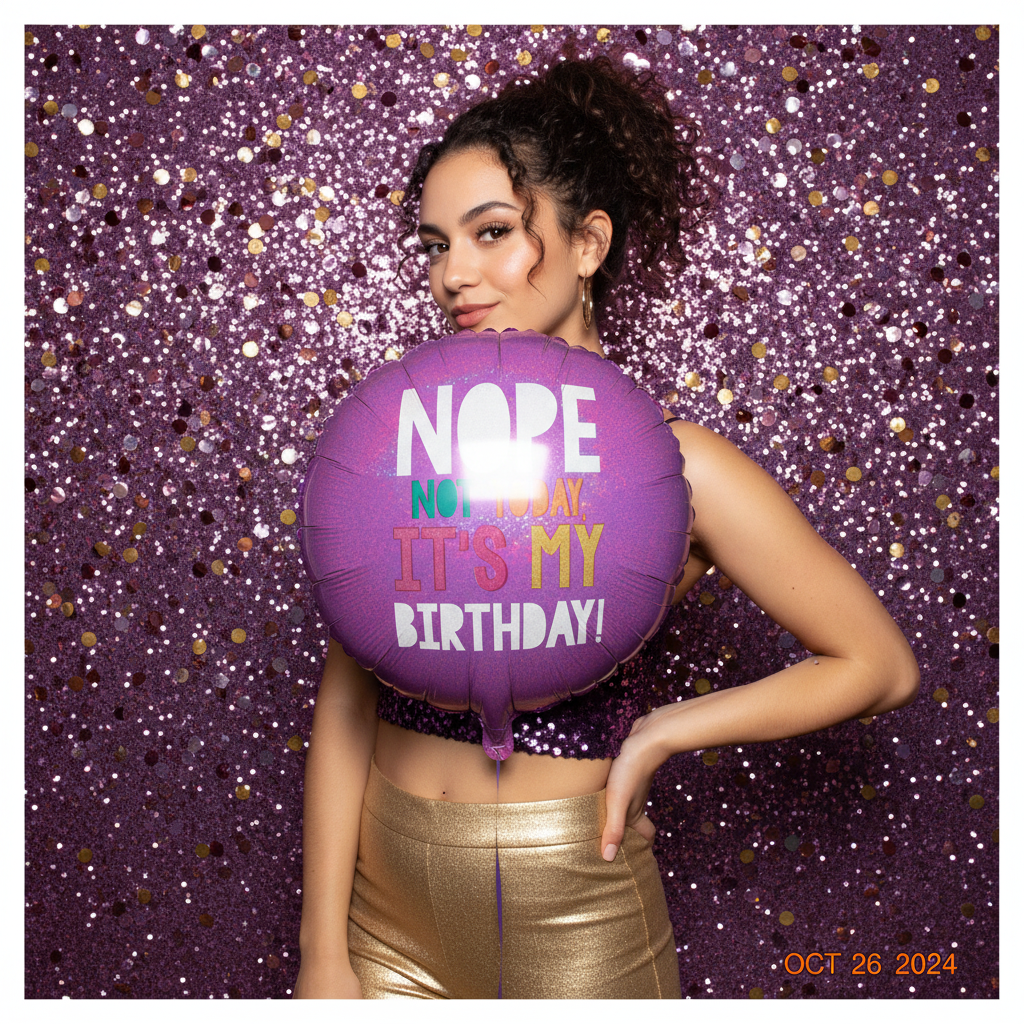 NOPE Birthday Balloon - Fun Birthday Photo Booth