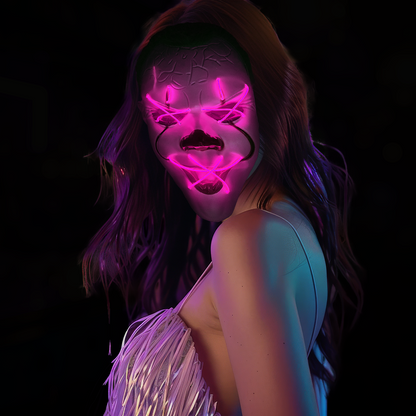Halloween Joker Face Mask W/ LED light - 1PC