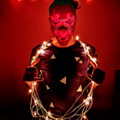 Halloween Joker Face Mask W/ LED light - 1PC