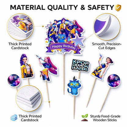 K Pop Cake Toppers Set - 10PCS