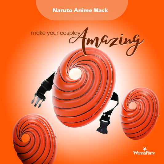 Anime Naruto Mask Akatsuki Tobi Obito Resin Mask - 1PC