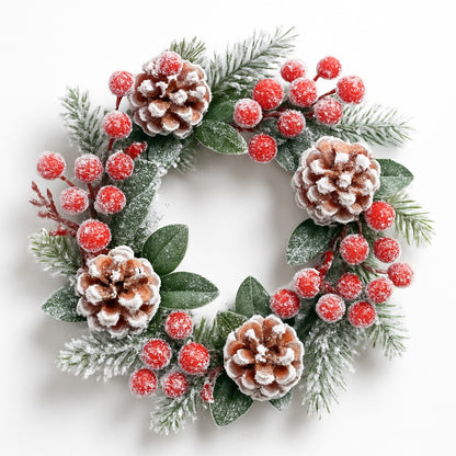 Small Wreath with Pine Cones and Cherries - 1PC